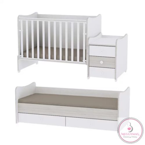 LORELLI MAXI PLUS KOMBI ÁGY 70X160 - WHITE & ARTWOOD