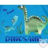 Hosszú ujjú kisfiú baba body dinoszaurusz mintával szürke, 56-os