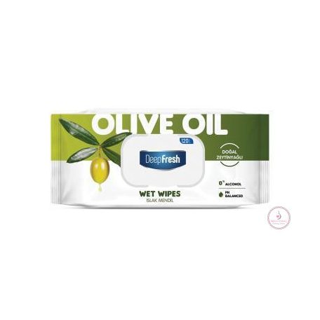 Deep Fresh Olive oil törlőkendő 120 lapos