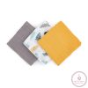 PETITE&MARS Bambusz muszlin 3db-os pelenka szett Moussy Ochre Leaves, 68 x 68 cm