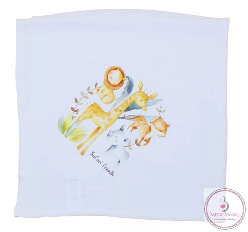 Mintás textil-tetra kifogó, törölköző 140x140cm szafari 