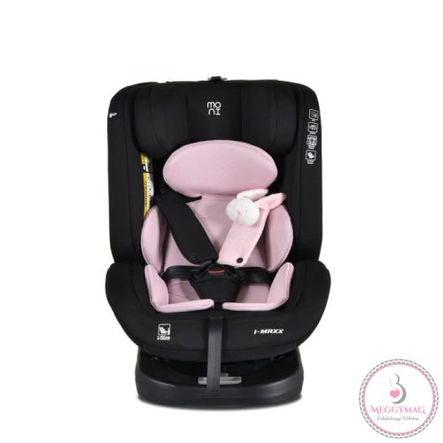 Moni i-MAXX autósülés, isofix, forgatható, 2 plüss+párna 40-150cm PINK