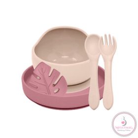   PETITE&MARS Szilikon étkészlet TAKE&MATCH 4 db Desert Sand - Dusty Rose 6hó+