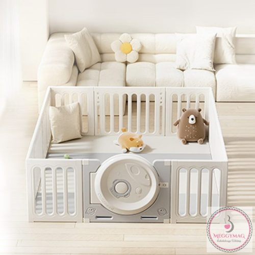 MONI GARDEN Cubby Land óriás kerítés, karám játszószőnyeggel és 50 db színes labdával