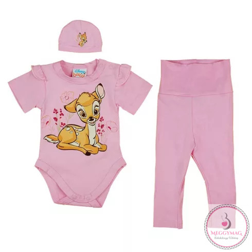 3 részes baba szett bambi mintával, 80-as