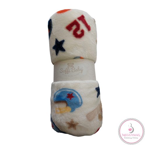 Soffi Baby takaró plüss dupla Sport 75x100cm