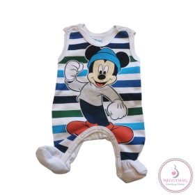   Belül bolyhos ujjatlan kisfiú rugdalózó Mickey egér mintával 50-es