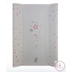 Merev pelenkázó lap 50*70 cm rózsaszín csillag 
