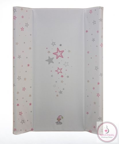 Merev pelenkázó lap 50*70 cm rózsaszín csillag 