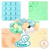MOCHTOYS Play&Squish szenzorikus szőnyeg - tapilap+ kockák NAGY szett 24+4db PASZTELL