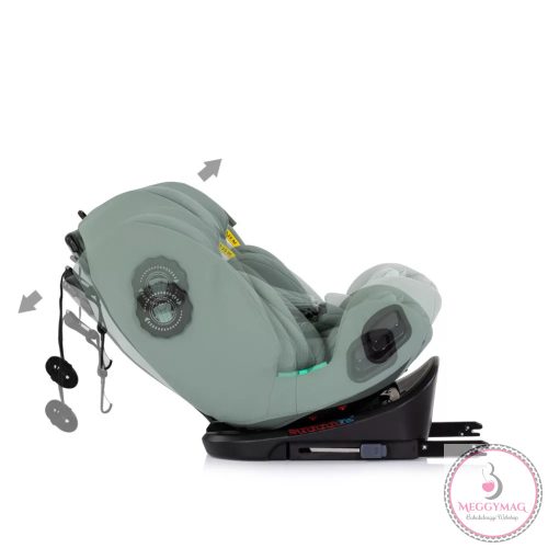 Chipolino Techno iGrow autósülés Isofix 40-150cm - matcha