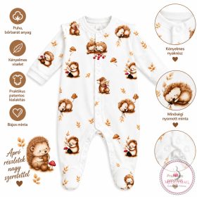 MM ONESIE Prémium pamut rugdalózó Süni 68