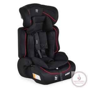 Moni FLEX autósülés 76-150cm FEKETE/PIROS díszcsík
