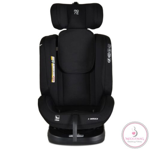 Moni i-MAXX autósülés, isofix, forgatható, 2 plüss+párna 40-150cm FEKETE 