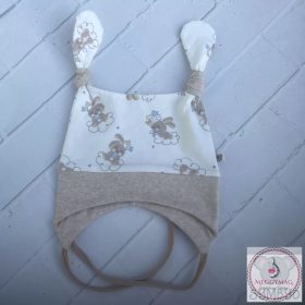   Symbyo baba füles sapka, Bézs nyuszi 36-40 cm (kb. 0-4 hónapos)