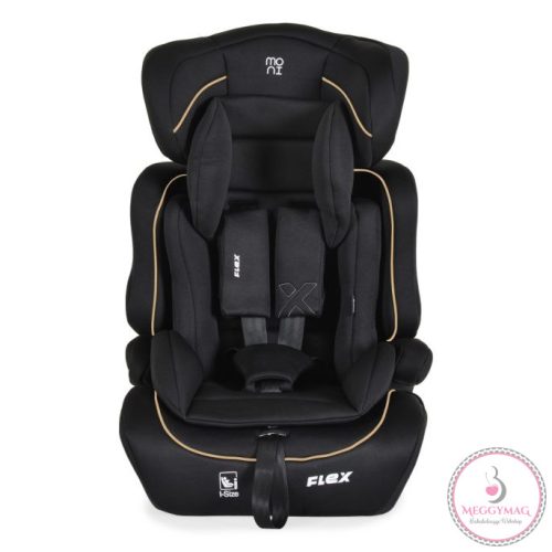 Moni FLEX autósülés 76-150cm FEKETE/BÉZS díszcsík