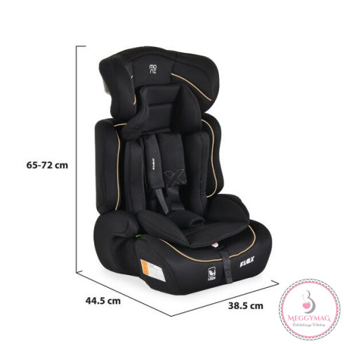 Moni FLEX autósülés 76-150cm FEKETE/BÉZS díszcsík