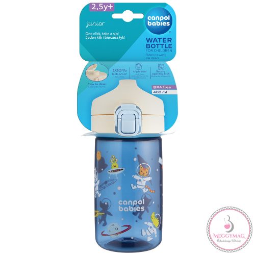 Canpol babies JUNIOR gyermek kulacs 400 ml kék 