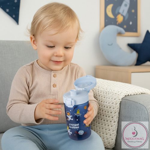 Canpol babies JUNIOR gyermek kulacs 400 ml kék 