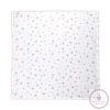 Lorelli Muszlin takaró / textil pelenka 80x80 cm - White With Rose Stars 