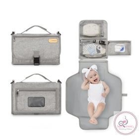   LL hordozható, vízhatlan pelenkázó alátét táska SZÜRKE, KÉSZLETEN A BOLTBAN!