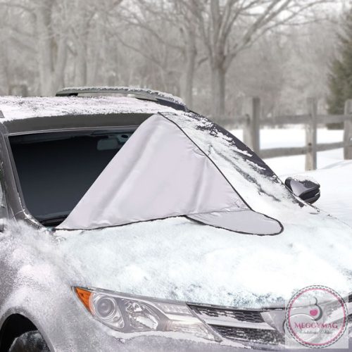 Okos szélvédő takaró autóra, fekete