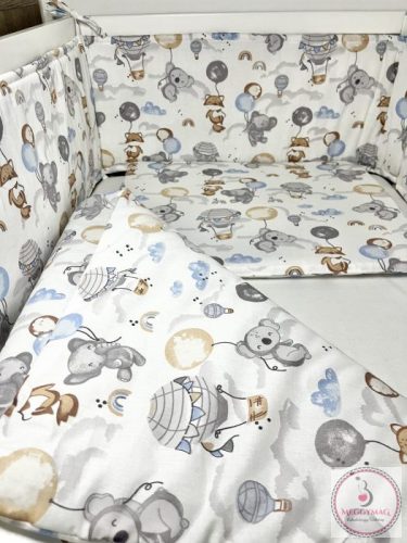 Bbaby 4 részes babaágynemű szett – Lufis Állatok