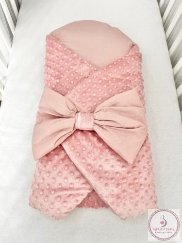 Kókuszpólya púder minky és pamut, 80×80 cm