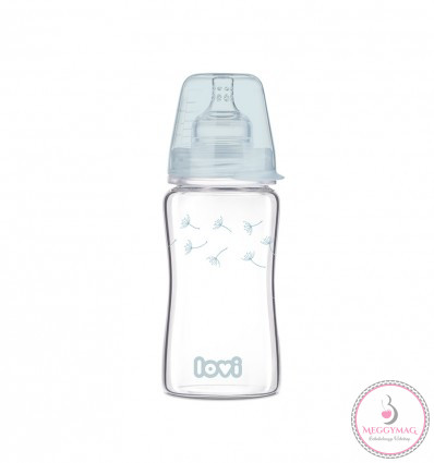 Lovi cumisüveg Diamond Glass 250ml 3hó+ Botanic