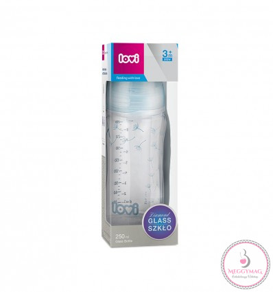Lovi cumisüveg Diamond Glass 250ml 3hó+ Botanic