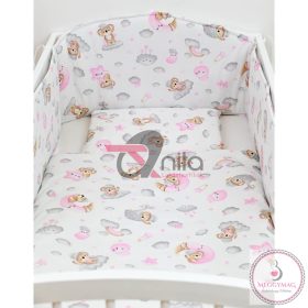 3 részes babaágynemű íves fejvédővel K 780.