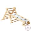 PIKLER 2in1 fa MÁSZÓKA 3szög és mászórámpa Montessori 132*60cm NATUR