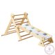 PIKLER 2in1 fa MÁSZÓKA 3szög és mászórámpa Montessori 132*60cm NATUR