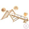 PIKLER 2in1 fa MÁSZÓKA 3szög és mászórámpa Montessori 132*60cm NATUR