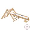 PIKLER 2in1 fa MÁSZÓKA 3szög és mászórámpa Montessori 132*60cm NATUR