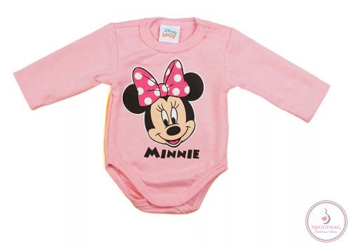 Hosszú ujjú bolyhos baba body Minnie egér mintával 98-as