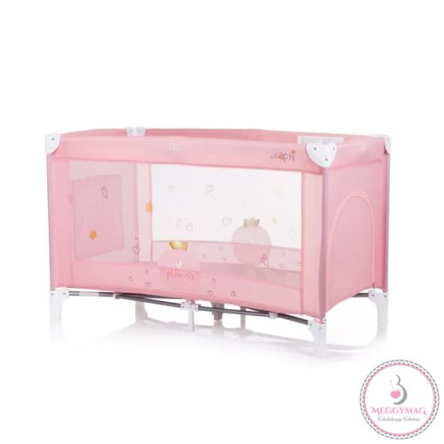 Chipolino Capri fix utazóágy - Princess Pink, KÉSZLETEN A BOLTBAN!