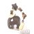 NuskyToys szilikon rágóka barna elefánt 
