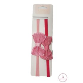 Gumis hajpánt pink csipkés (1db!)