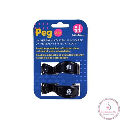 P&M Csipesz babakocsira, 2 db, fekete