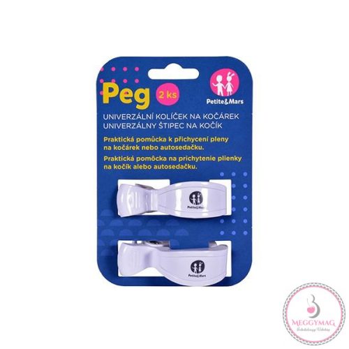 P&M Csipesz babakocsira, 2 db, fehér