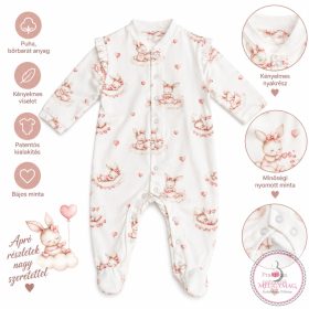 MM ONESIE Prémium pamut rugdalózó Nyuszi 68