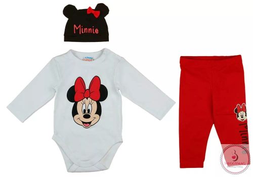 3 részes baba szett Minnie egér mintával 62-es