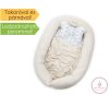 Berrybaby Babafészek szett - Mogyoró minky - fehér csillagos 