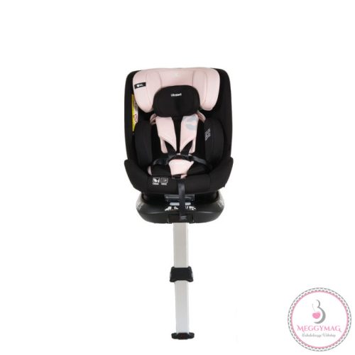 Cangaroo i-PROTECT isofixes autósülés 40-150 cm támasztólábbal, 360 fokban forgatható Pink 