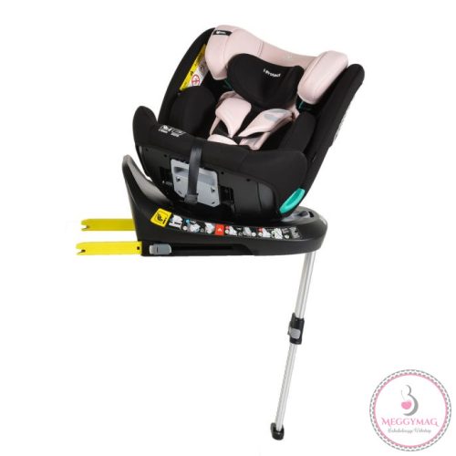 Cangaroo i-PROTECT isofixes autósülés 40-150 cm támasztólábbal, 360 fokban forgatható Pink 