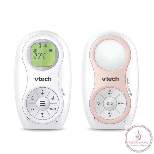 Vtech bébiőr audio dupla akkumulátorral, éjjeli fénnyel, altatódallal DM1215