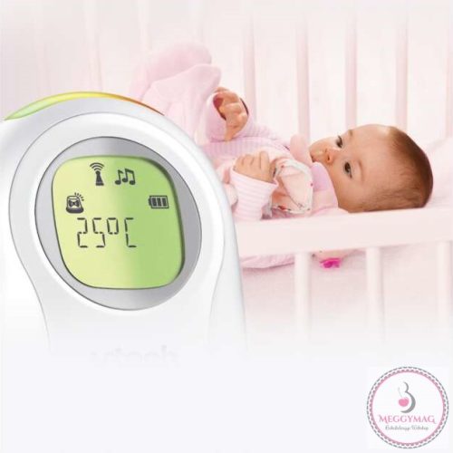 Vtech bébiőr audio dupla akkumulátorral, éjjeli fénnyel, altatódallal DM1215