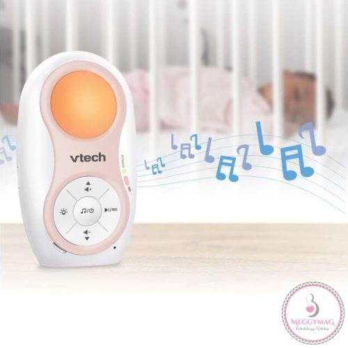 Vtech bébiőr audio dupla akkumulátorral, éjjeli fénnyel, altatódallal DM1215