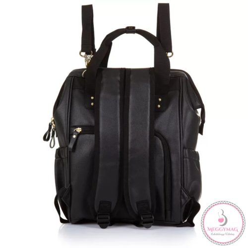 Chipolino babakocsira rögzíthető hátizsák - Black Leather